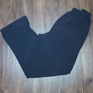 Womens Black Scrub Pants Bottoms Size Large L Elastic Waist